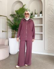 bomber bol paça takım mürdüm