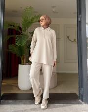 yakası fermuar detaylı takım taş 3