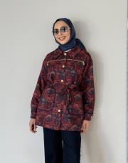 motifli cep detay ceket bordo 3