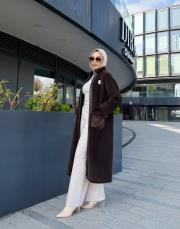 deri geçişli angora kaban kahve 3