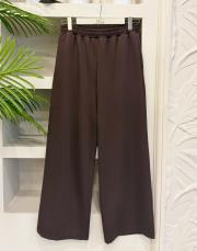 punel beli lastikli bol paça pantolon kahve