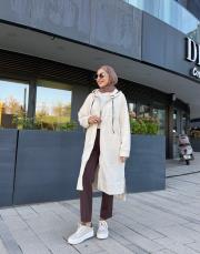 üç iplik kanguru cep kapüşonlu kap taş 2