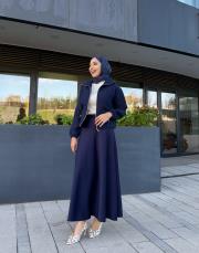 kapitone ceket etekli takım laci 2