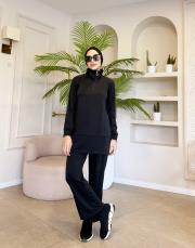 yakası fermuarlı fitilli oysho takım siyah 2