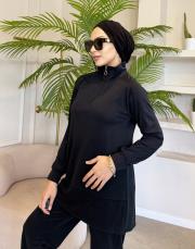 yakası fermuarlı fitilli oysho takım siyah 4