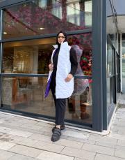 kapitone şişme yelek beyaz 3