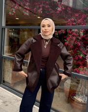 biker kaban acı kahve